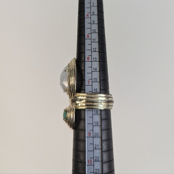 Kendra Scott Rare Yira Double Stone Gypsy Ring - sz 7¼ - 7½ *Signs of Wear* - Picture 10 of 10